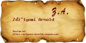 Zólyomi Arnold névjegykártya