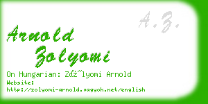 arnold zolyomi business card